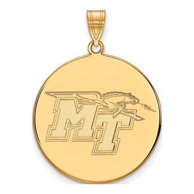 Middle Tennessee State University 10K Yellow Gold Extra Large Disc Pendant