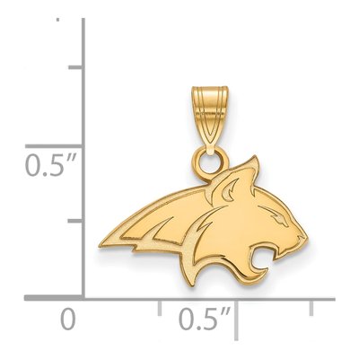 Montana State University 10K Yellow Gold Bobcat Small Pendant – view 2