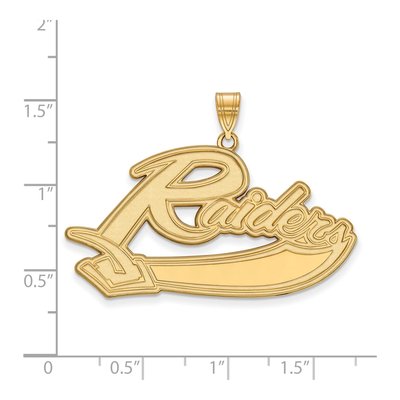 Mt Union College 10K Yellow Gold Extra Large Raiders XL Pendant – view 2