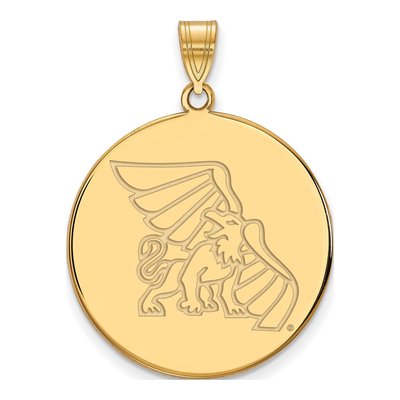 Missouri Western State University 10K Yellow Gold Griffon Extra Large Disc Pendant