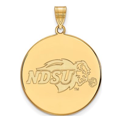 North Dakota State University 10K Yellow Gold Extra Large Disc Pendant