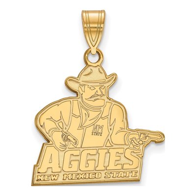 New Mexico State University 10K Yellow Gold NMSU Aggies Large Pendant