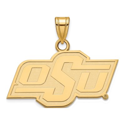 Oklahoma State University 10K Yellow Gold O-S-U Small Pendant