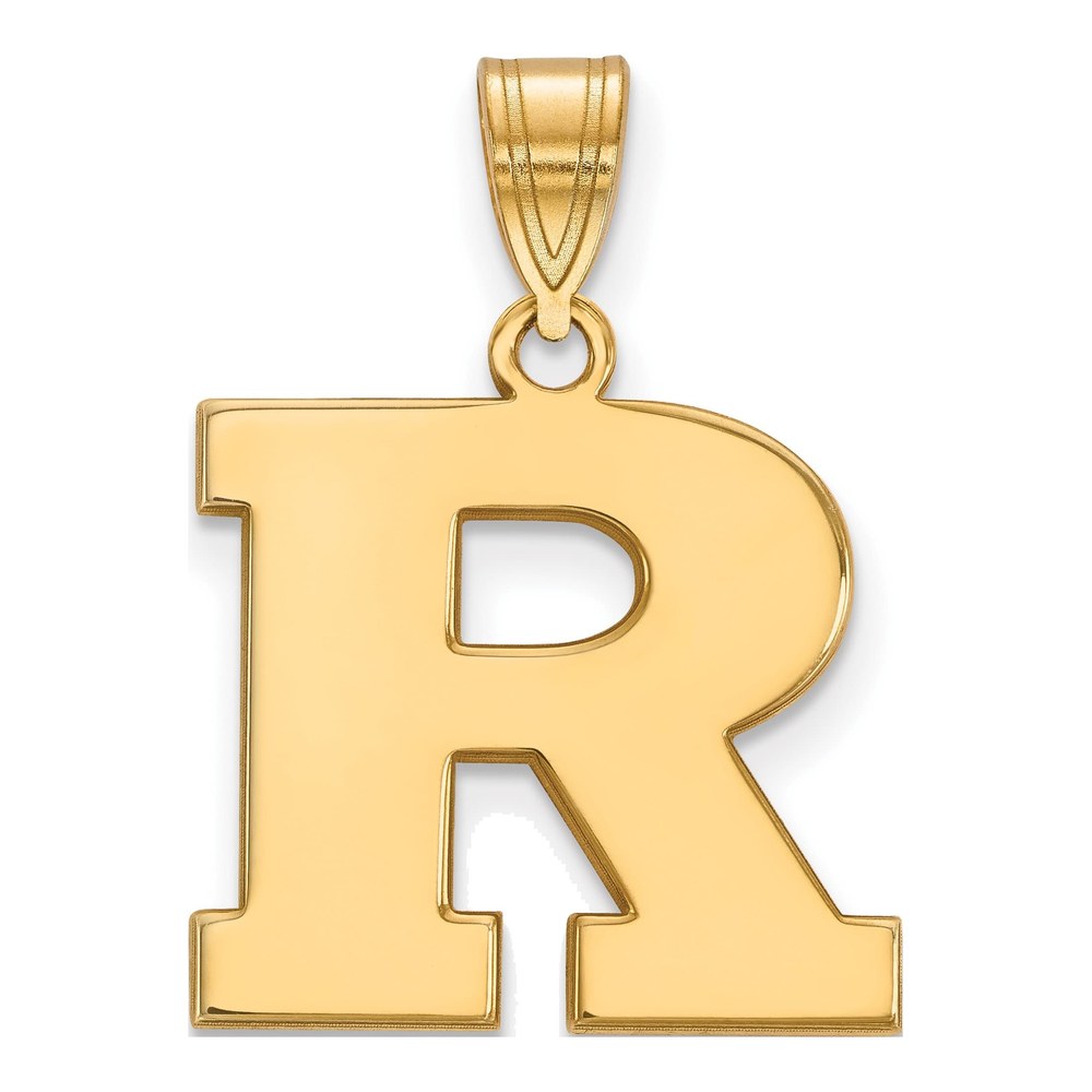 Rutgers University 10K Yellow Gold Medium Letter R Pendant