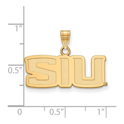 Southern Illinois University 10K Yellow Gold S-I-U Small Pendant – view 2