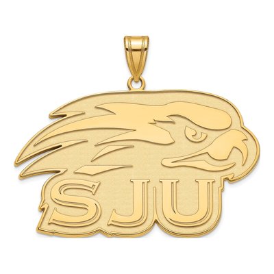 St Joseph's University 10K Yellow Gold St Hawks Extra Large Pendant