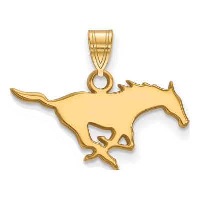Southern Methodist University 10K Yellow Gold Mustang Small Pendant