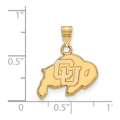 University of Colorado 10K Yellow Gold Buffalo Small Pendant – view 2