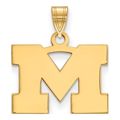 University of Michigan 10K Yellow Gold Small Letter M Pendant