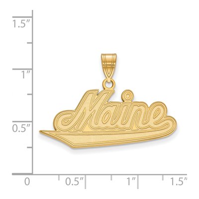 University of Maine 10K Yellow Gold Large Pendant – view 2