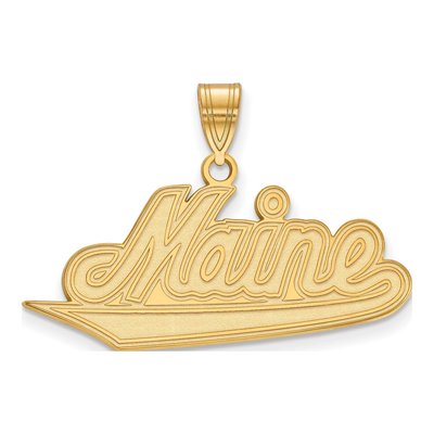 University of Maine 10K Yellow Gold Large Pendant