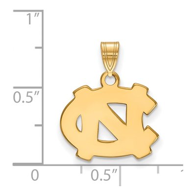 University of North Carolina 10K Yellow Gold N-C Small Pendant – view 2