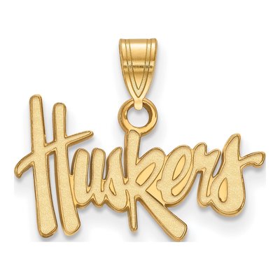 University of Nebraska 10K Yellow Gold Huskers Small Pendant