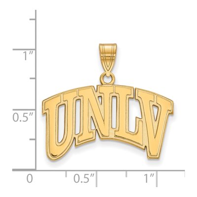 University of Nevada Las Vegas 10K Yellow Gold Of Las U-N-L-V Large Pendant – view 2