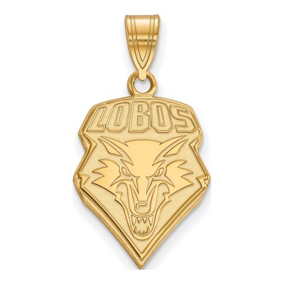 University of New Mexico 10K Yellow Gold Lobos Large Pendant