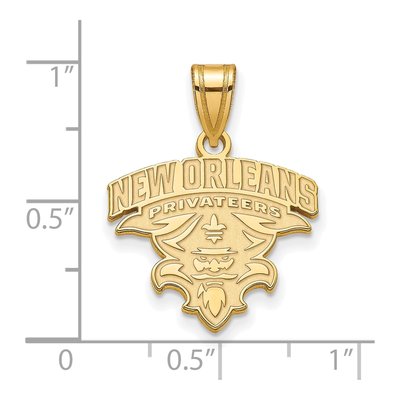 University of New Orleans 10K Yellow Gold U-N-O Medium Pendant – view 2