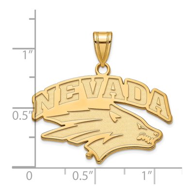 University of Nevada 10K Yellow Gold Reno Large Pendant – view 2