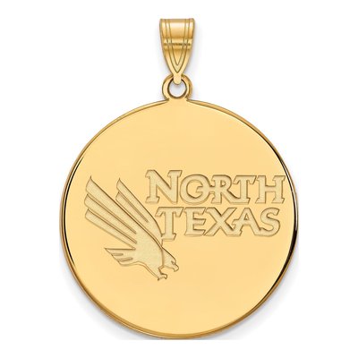 University of North Texas 10K Yellow Gold Extra Large Disc Pendant