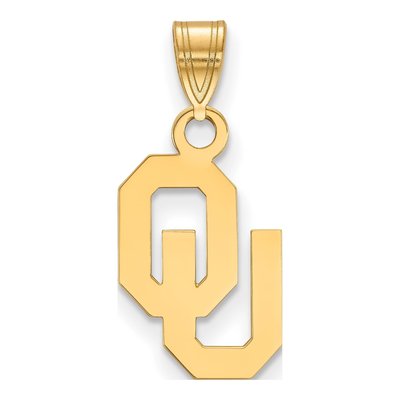 University of Oklahoma 10K Yellow Gold O-U Small Pendant