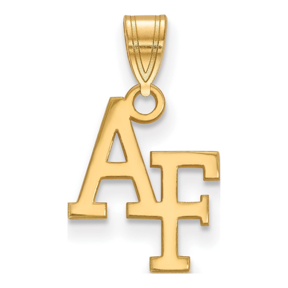 10K Yellow Gold Logoart United States Air Force Academy A-F Small Pendant