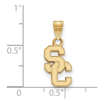 University of Southern California 10K Yellow Gold S-C Small Pendant – view 2