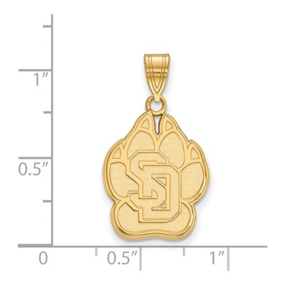University of South Dakota 10K Yellow Gold Large Pendant – view 2