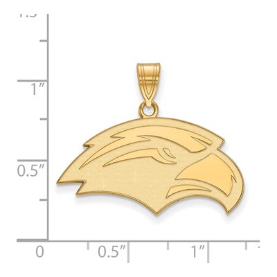 University of Southern Mississippi 10K Yellow Gold Eagle Medium Pendant – view 2