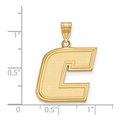 University of Tennessee at Chattanooga 10K Yellow Gold Large Letter C Pendant – view 2