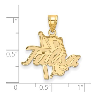 University of Tulsa 10K Yellow Gold Large Pendant – view 3