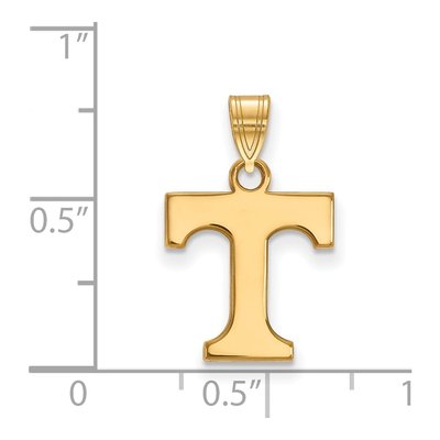 University of Tennessee 10K Yellow Gold Small Letter T Pendant – view 2