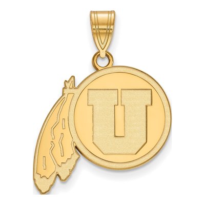 University of Utah 10K Yellow Gold Large Pendant