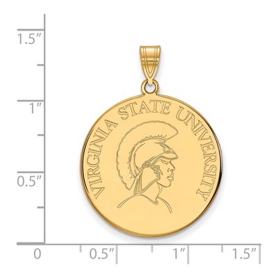 Virginia State University 10K Yellow Gold Extra Large Disc Pendant – view 2