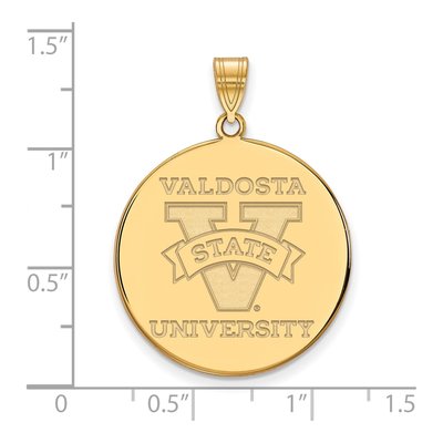 Valdosta State University 10K Yellow Gold Extra Large Disc Pendant – view 2
