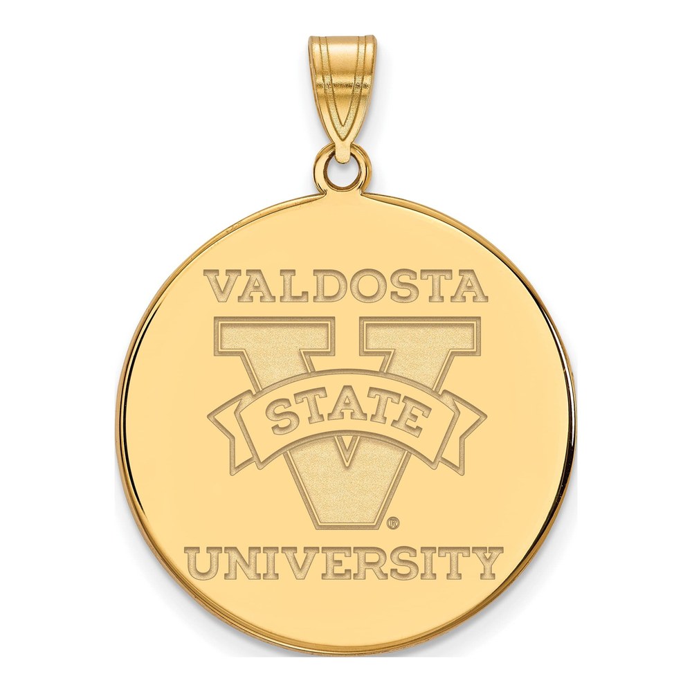 Valdosta State University 10K Yellow Gold Extra Large Disc Pendant