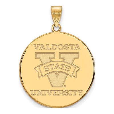 Valdosta State University 10K Yellow Gold Extra Large Disc Pendant