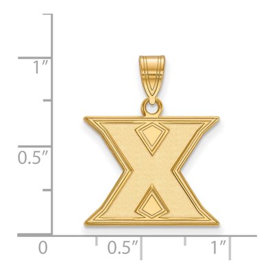 Xavier University 10K Yellow Gold Medium Letter X Pendant – view 2