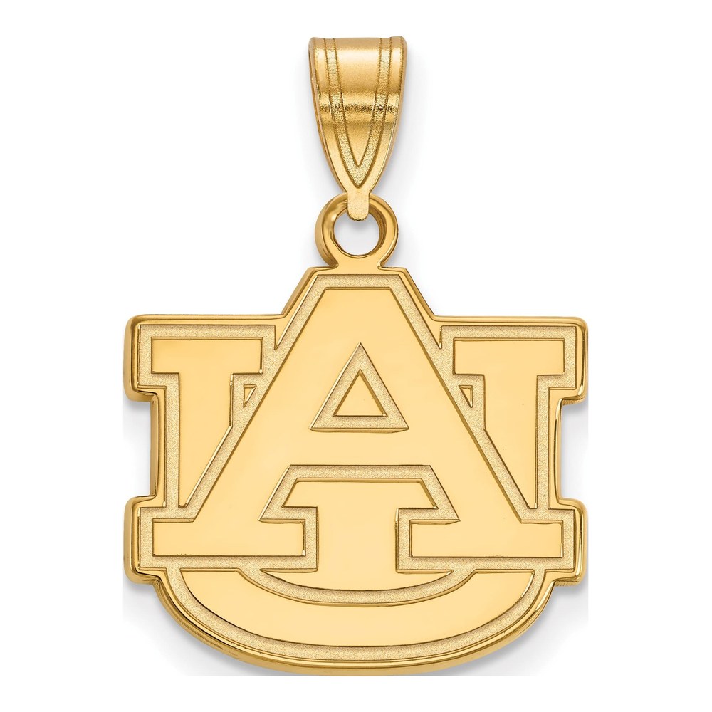 10K Yellow Gold Logoart Auburn University A-U Medium Pendant