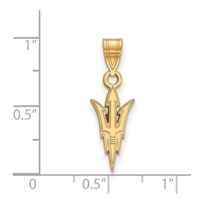 Arizona State University 10K Yellow Gold Medium Pitchfork Pendant – view 2