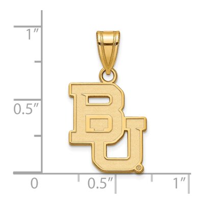 Baylor University 10K Yellow Gold Bears Medium Pendant – view 3