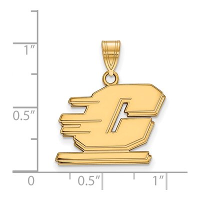 Central Michigan University 10K Yellow Gold Medium Letter C Pendant – view 2