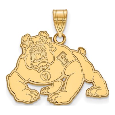 California State University Fresno 10K Yellow Gold Bulldog Large Pendant