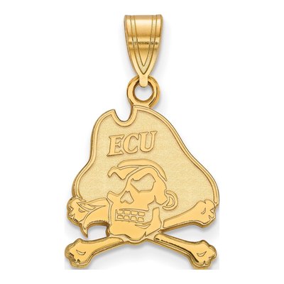 East Carolina University 10K Yellow Gold Medium Pirates Pendant