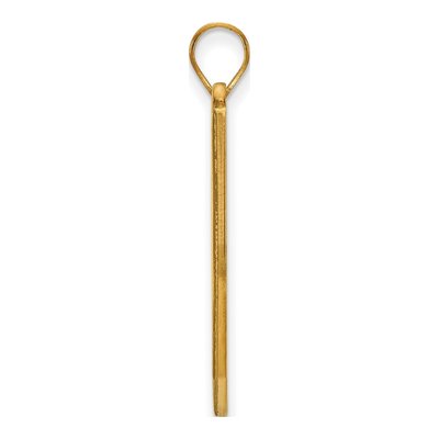 East Tennessee State University 10K Yellow Gold Extra Large Letter E Pendant – view 2