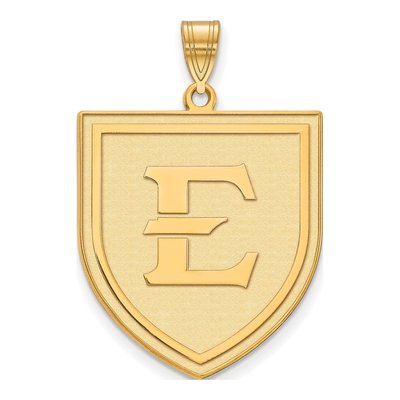 East Tennessee State University 10K Yellow Gold Extra Large Letter E Pendant