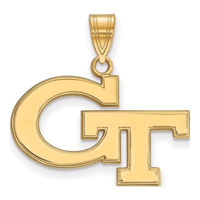 Georgia Institute of Technology 10K Yellow Gold G-T Medium Pendant