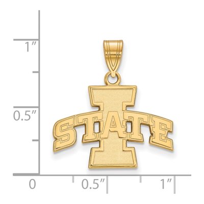 Iowa State University 10K Yellow Gold Medium Pendant – view 2