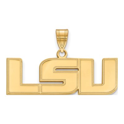 Louisiana State University 10K Yellow Gold Medium LSU Pendant