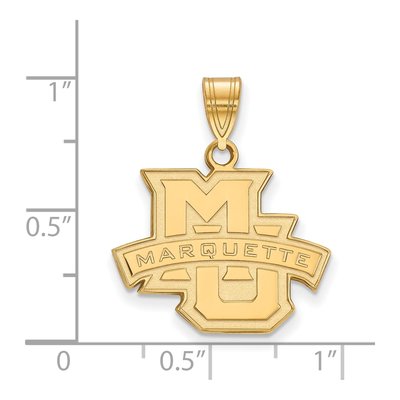 Marquette University 10K Yellow Gold Medium Pendant – view 2