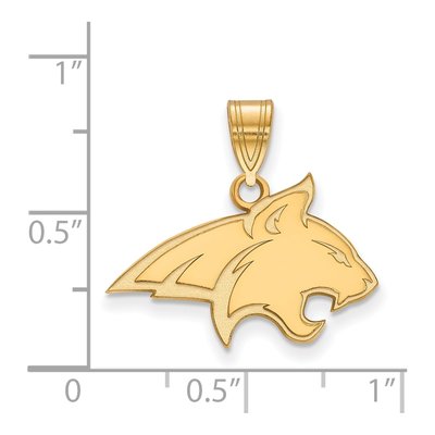Montana State University 10K Yellow Gold Bobcat Medium Pendant – view 2