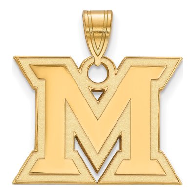 Miami University 10K Yellow Gold Medium Ohio Letter M Pendant